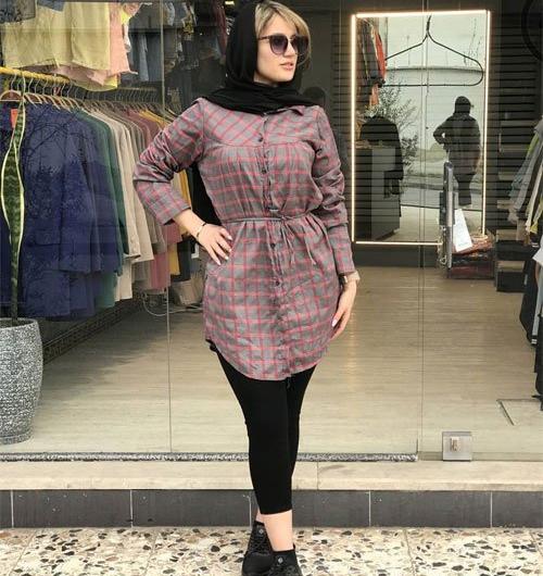 عکس مانتو دخترانه چهارخونه