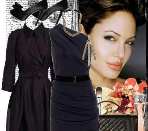عکس لباس مجلسی کوتاه آنجلینا جولی