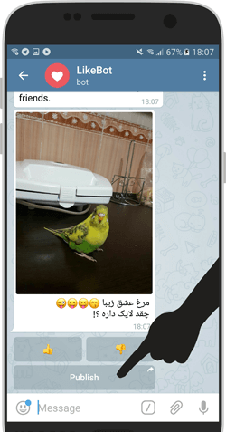 لایک عکس تلگرام