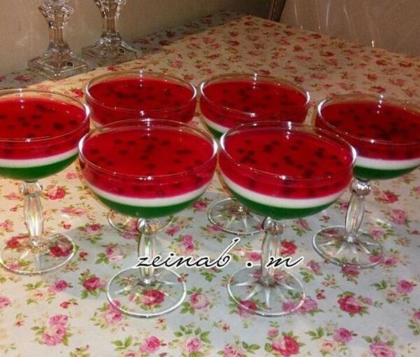 عکس ژله چند رنگ در جام