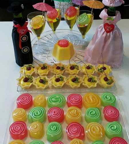 عکس ژله چند رنگ در جام