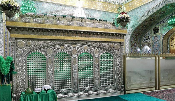 عکس گلهای بالای ضریح امام رضا