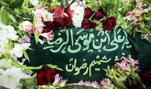 عکس گلهای بالای ضریح امام رضا