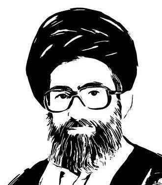 عکس آیت الله خامنه ای سیاه سفید