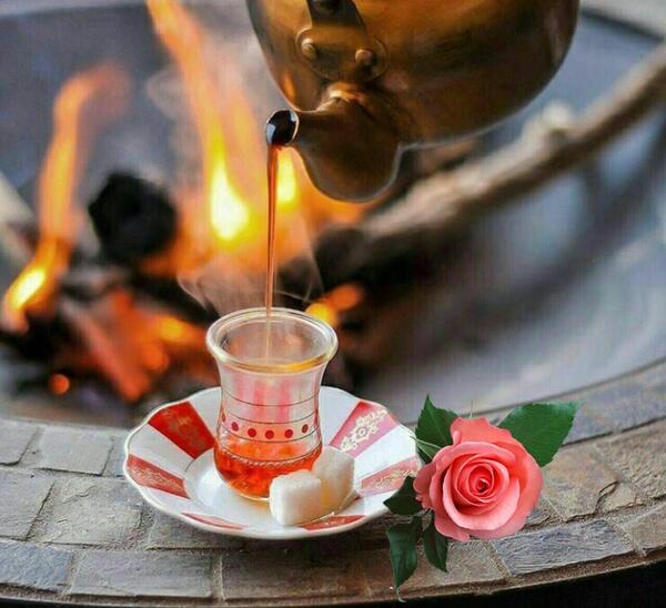 عکس فنجان چای رمانتیک