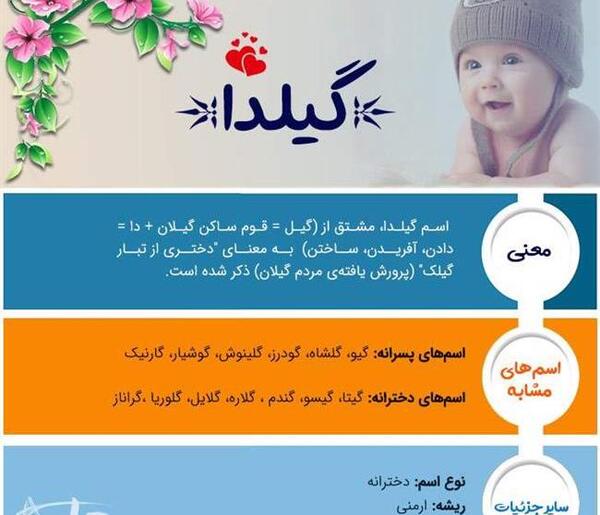 عکس نوشته اسم گیلدا
