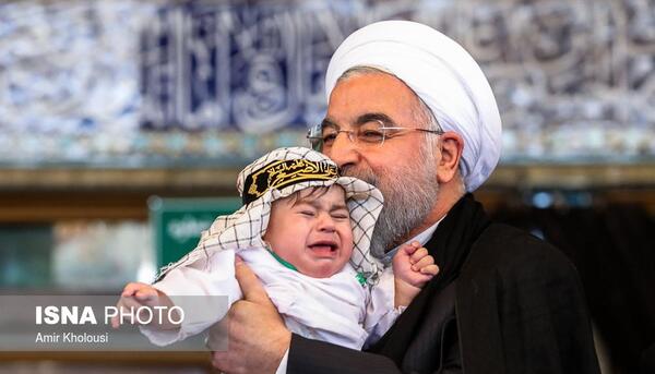 عکس گریه حسن روحانی