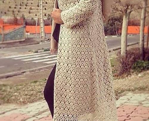 عکس مانتو بلند گیپور