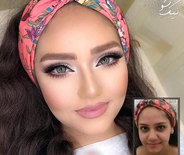 عکس قبل آرایش عروس چقدر قشنگه