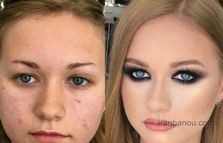 عکس قبل آرایش عروس چقدر قشنگه