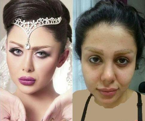 عکس قبل آرایش عروس چقدر قشنگه
