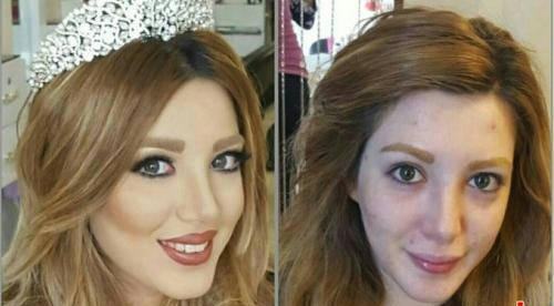 عکس قبل آرایش عروس چقدر قشنگه
