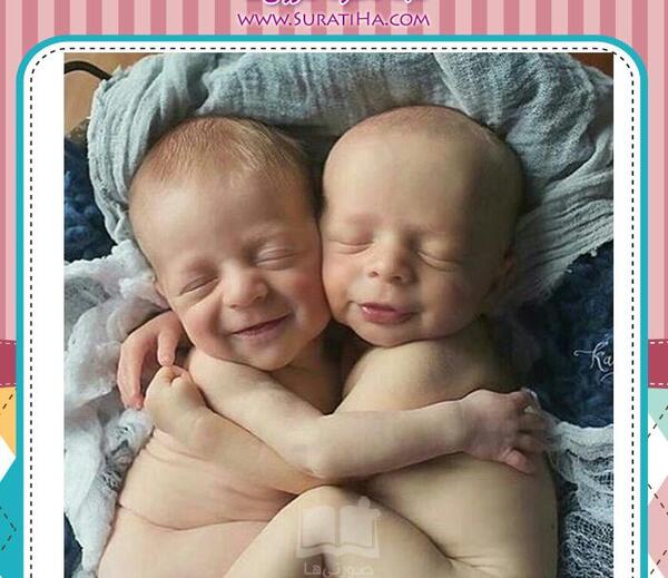 عکس بچه کوچولو دوقلو