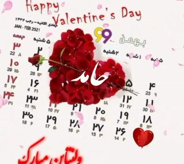 عکس حامد جان ولنتاین مبارک