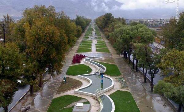 عکس هوایی طاق بستان