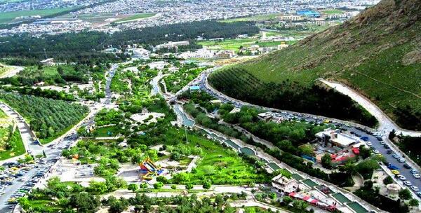 عکس هوایی طاق بستان