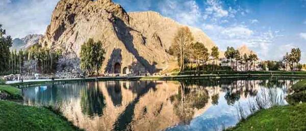 عکس هوایی طاق بستان