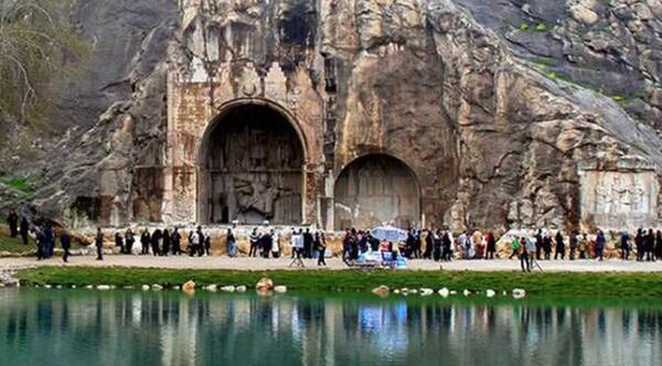 عکس هوایی طاق بستان