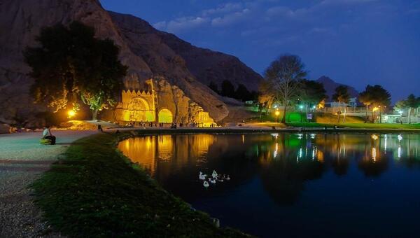عکس هوایی طاق بستان