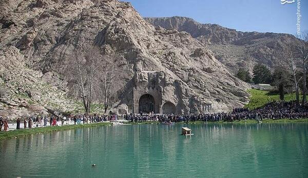 عکس هوایی طاق بستان