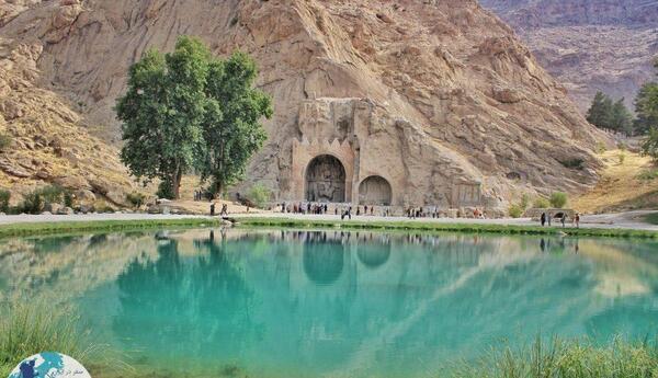 عکس هوایی طاق بستان