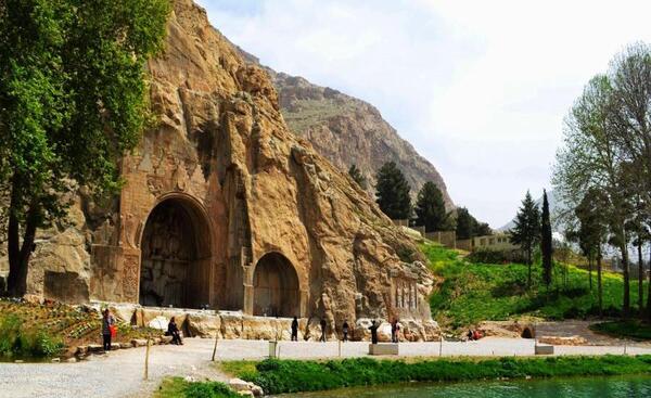 عکس هوایی طاق بستان