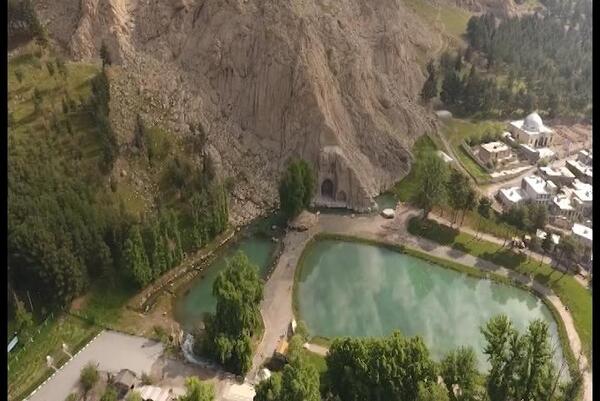 عکس هوایی طاق بستان
