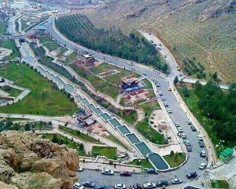 عکس هوایی طاق بستان