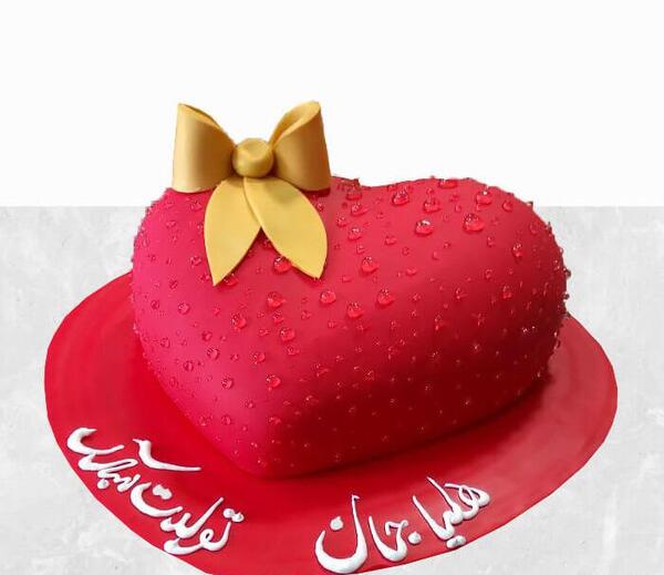 عکس کیک تولد قرمز