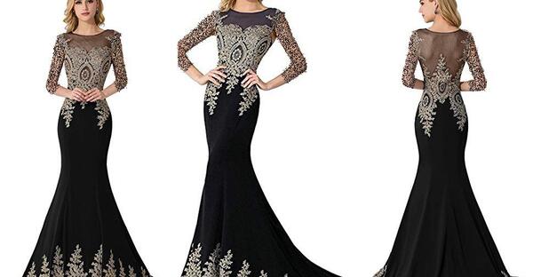 عکس لباس مجلسی مشکی بلند