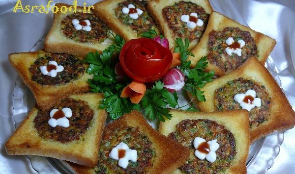 عکس ایده پیش غذا با نان تست