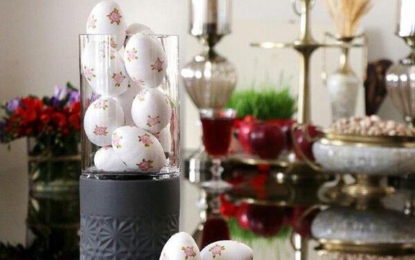 عکس ایده هفت سین با حباب شیشه ای