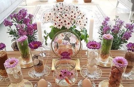 عکس ایده هفت سین با حباب شیشه ای