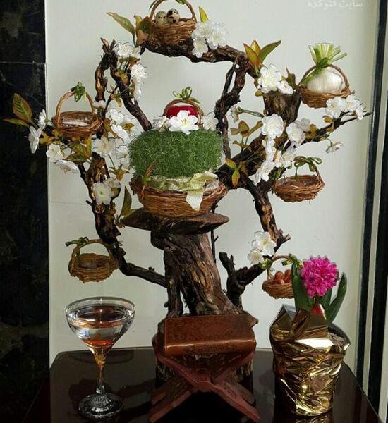 عکس ایده هفت سین با حباب شیشه ای