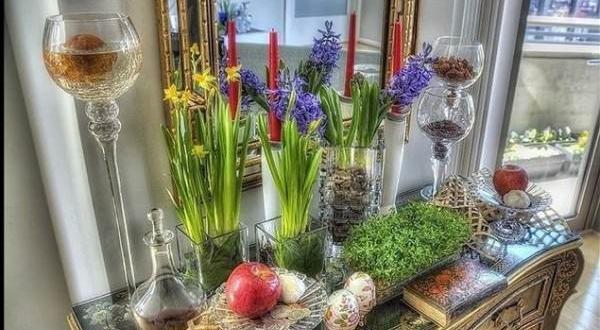 عکس ایده هفت سین با حباب شیشه ای