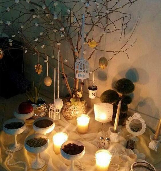 عکس ایده هفت سین با حباب شیشه ای