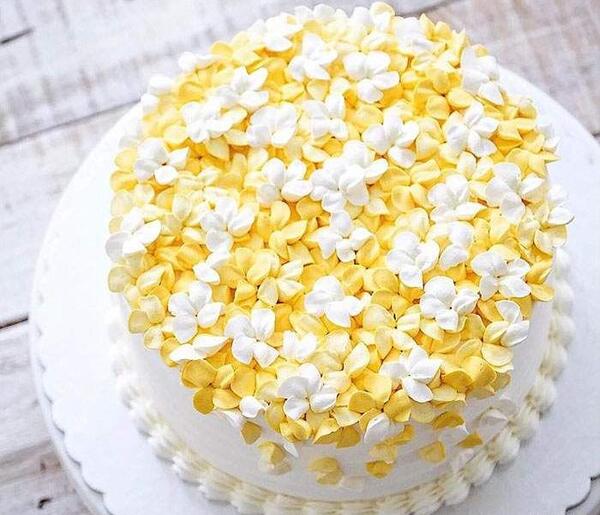 عکس گل نرگس روی کیک