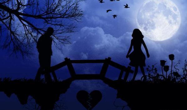 عکس دونفره عاشقانه در شب