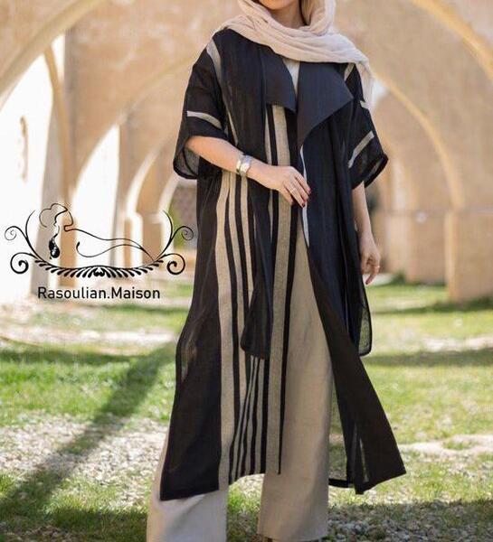 دانلود عکس مانتو حریر جلو باز