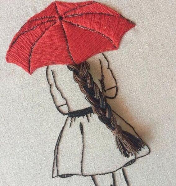 عکس ایده گلدوزی عاشقانه