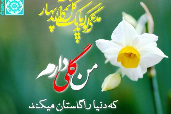 عکس نوشته سلام بر گل نرگس
