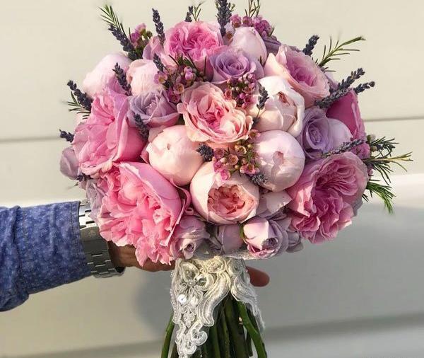 عکس دسته گل یاسی رنگ