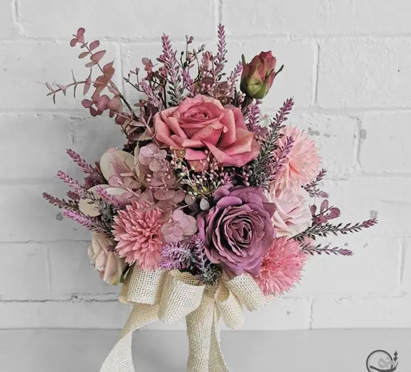 عکس دسته گل یاسی رنگ