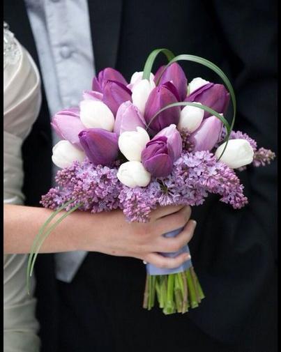 عکس دسته گل یاسی رنگ