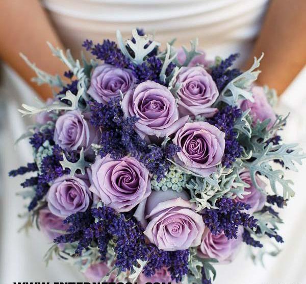 عکس دسته گل یاسی رنگ