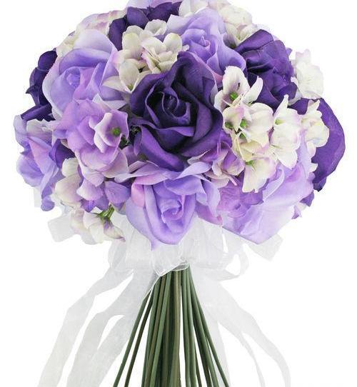 عکس دسته گل یاسی رنگ