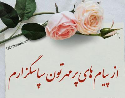 عکس نوشته تشکر از دختر خاله