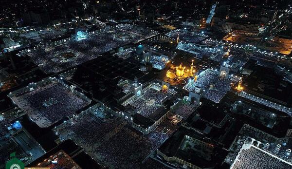 عکس حرم امام رضا از نمای بالا