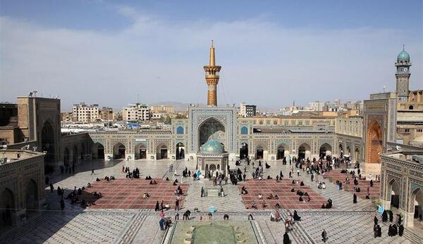 عکس هوایی صحن های حرم امام رضا
