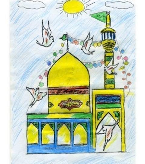عکس نقاشی ضریح امام رضا